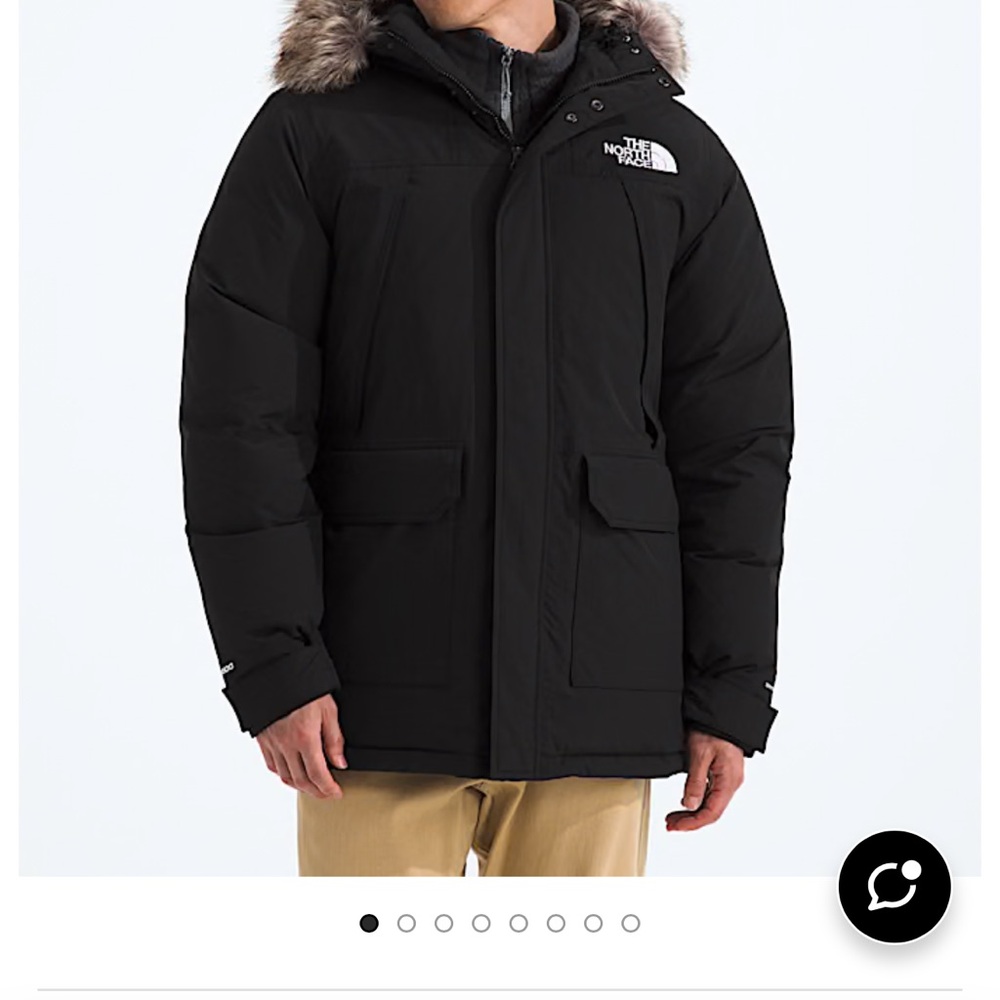 NORTH FACE DOWN MCMURDO 600 DRYVENT PARKA MENS XXL BLACK NEW PTP 29 NWOT RET599